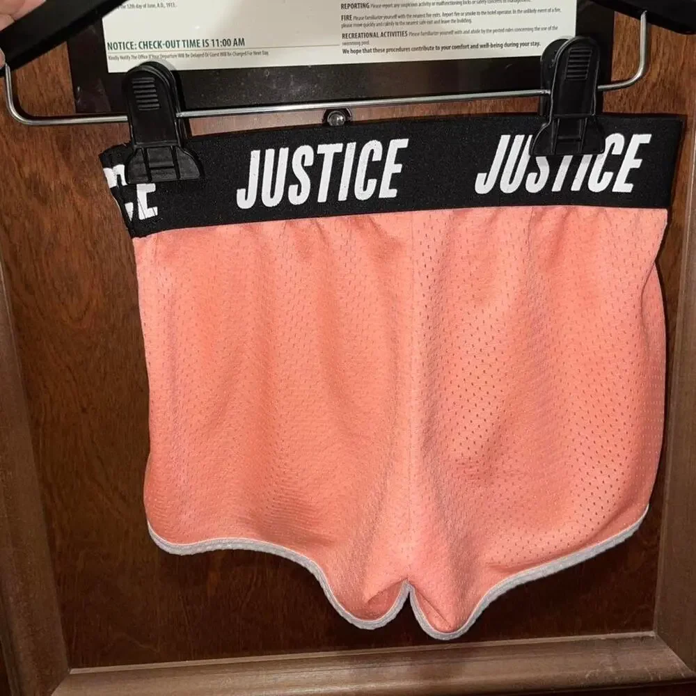 Kids Justice Peach Colored Shorts - Medium (10)
